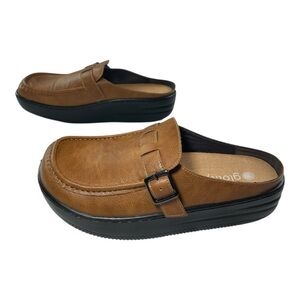 Glolily Harper Leather Women's Brown Metal Buckle Shoes HAR 220 Size 8.5 M NEW